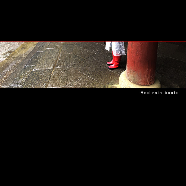 Red rain boots