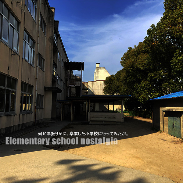 何10年振りかに、卒業した小学校に行ってみたが。Elementary school nostalgia