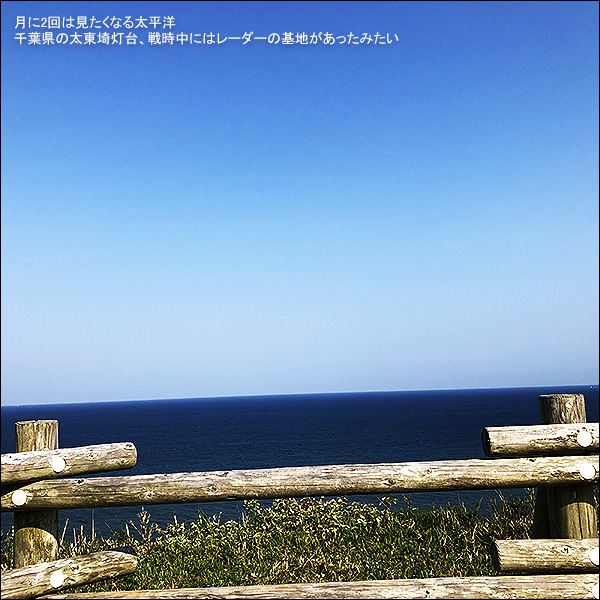 月に2回は見たくなる太平洋。千葉県の太東埼灯台、戦時中にはレーダーの基地があったみたい